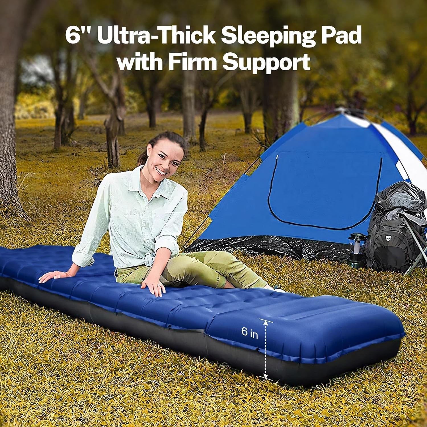 Durable 6'' Air Mattress for Tent Camping – Lightweight & Space-Efficient