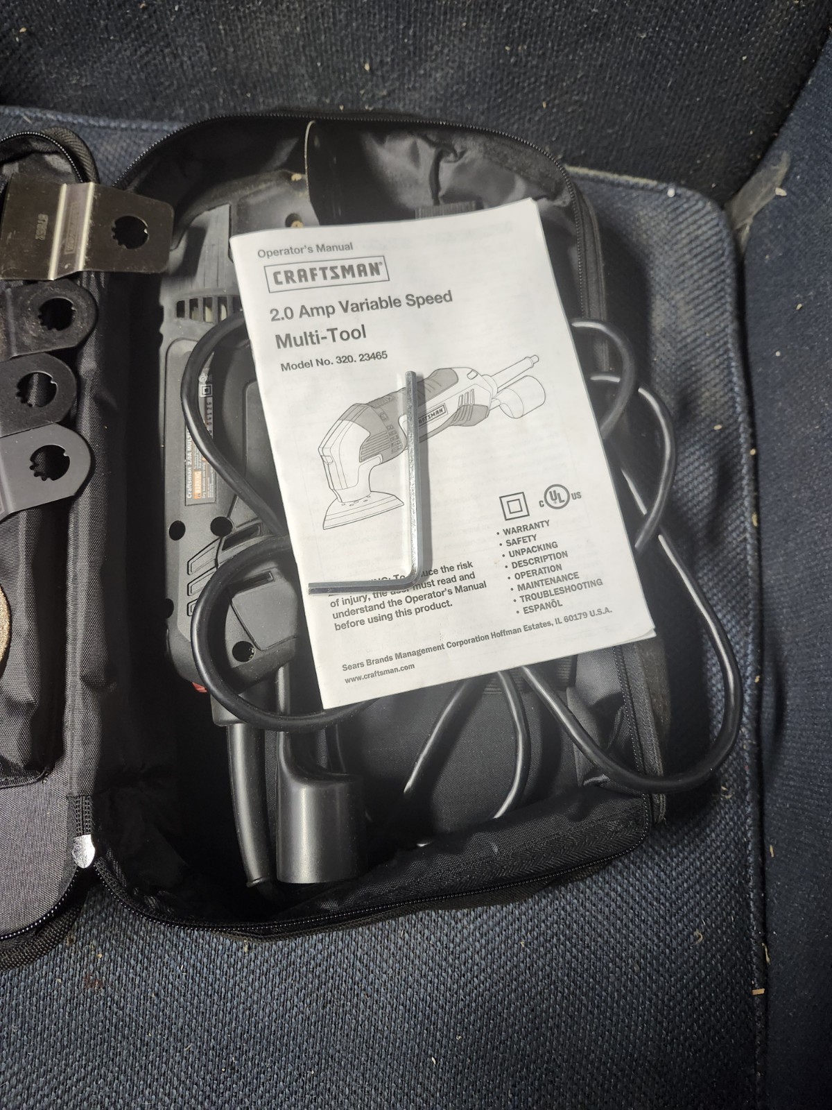 Craftsman 2.0 Amp Variable Speed Multi-Tool Kit 8 Pc Model 320.23465