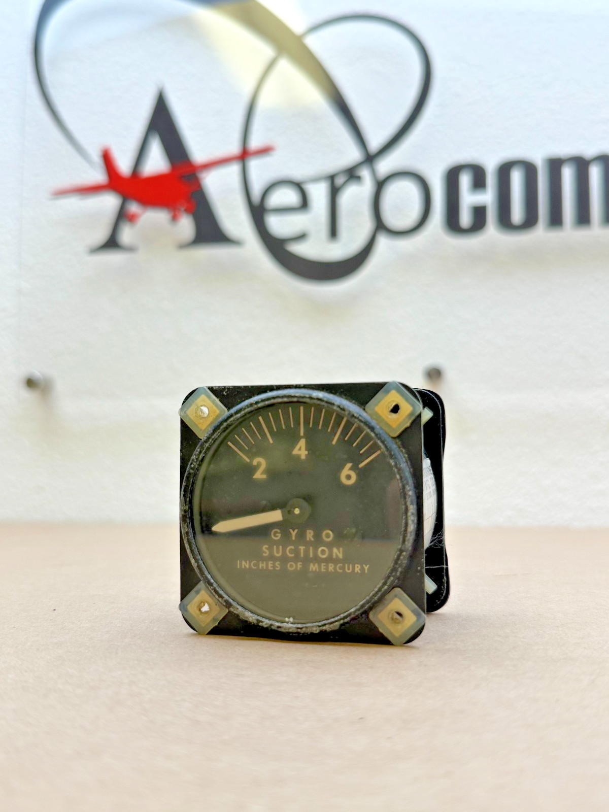 Airborne MFG Co. Gyro Suction Indicator P/N: 1G10-1 (3855)