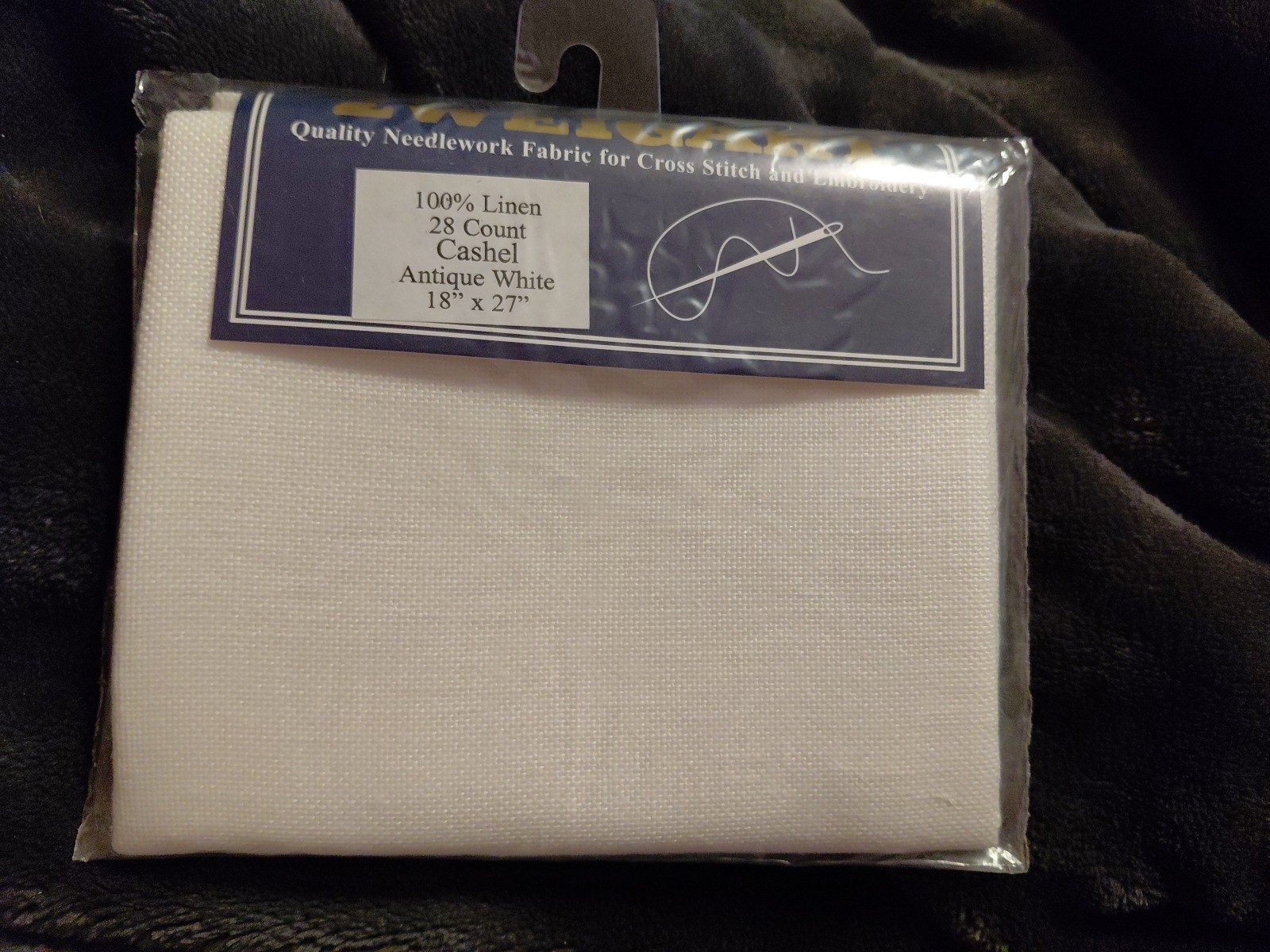 Zweigart Needlework 100% Linen Fabric- 28 count-"Cashel Antique White"-18" x 27"