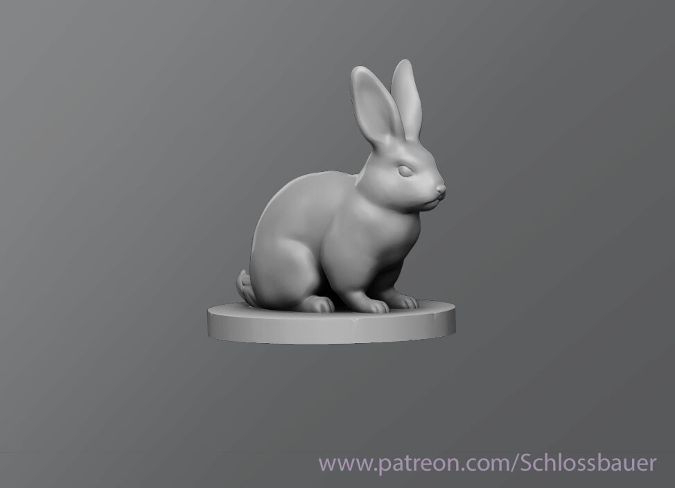 Bunny Rabbit Creature Monster Manual 28mm Scale DND D&D Tabletop Miniature