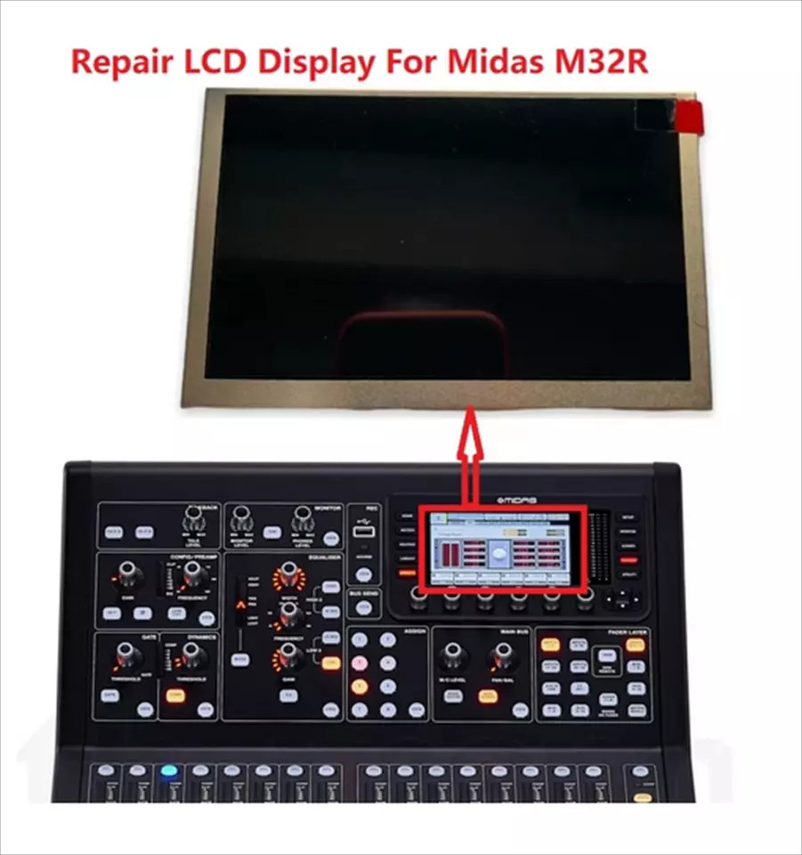 5 inch LCD For Midas M32 M32R Live and Studio Display Matrir Screen