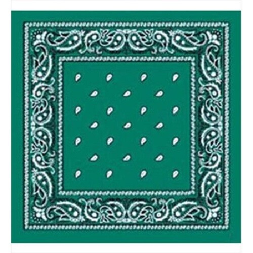 1 Teal Green Paisley Bandana Cotton Face Mask Cover HeadWrap Scarf Lot Bandanna