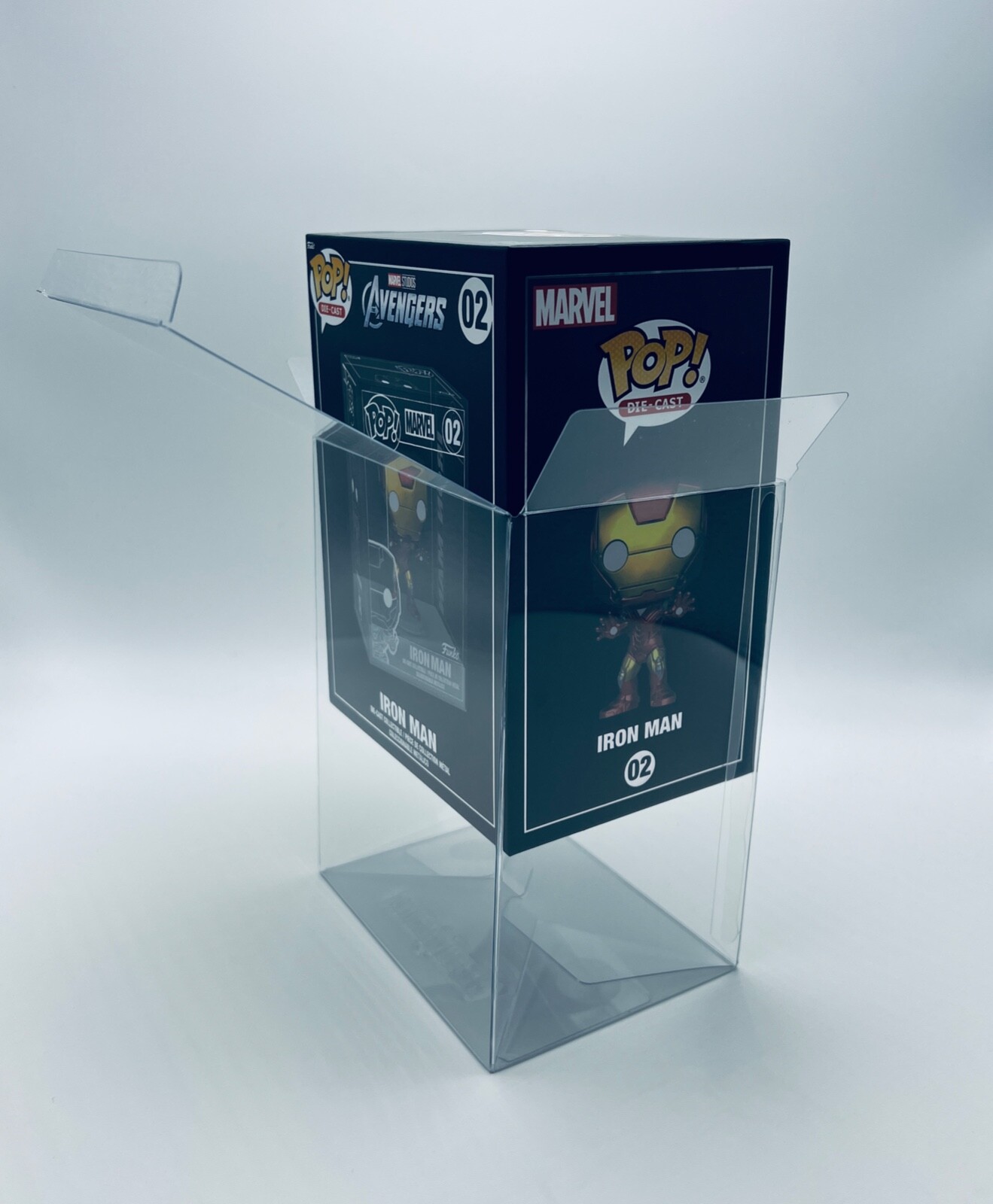 4 Funko Diecast POP! Protectors made with SCRATCH & UV RESISTANT 0.50mm thick