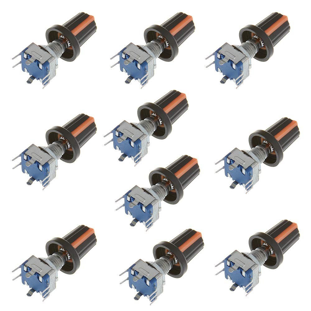 10PCS 20mm 5Pins 360 Degree Rotary Encoder Code Switch Digital Potentiometer wit