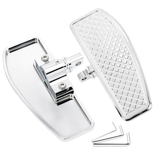 Motorcycle Rear Passenger Diamond Floorboards Foot Pegs for Harley Chrome