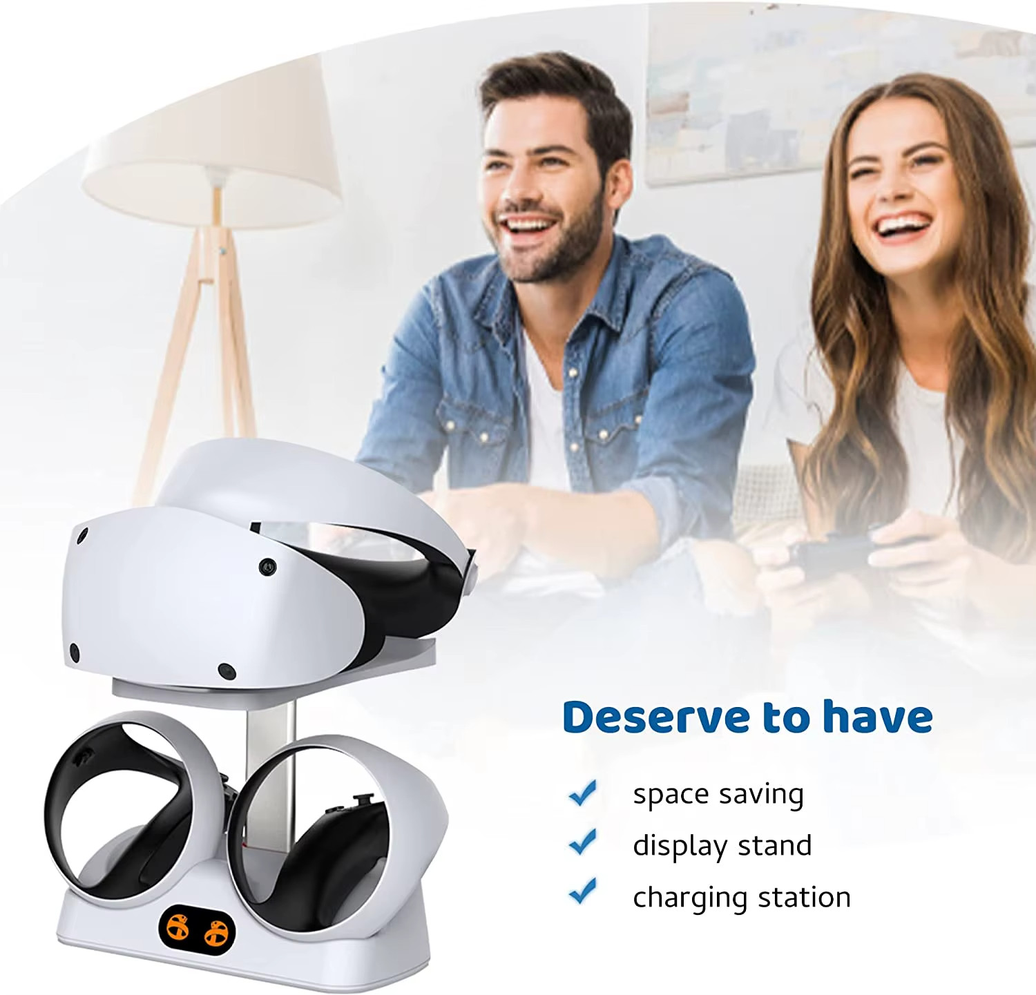 Controller Charging Station With Indicator Lights for PS5 VR2