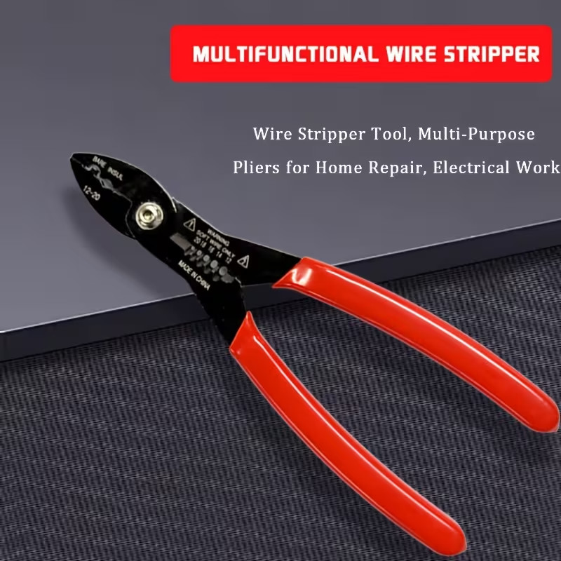 6.9" Multi-Function Wire Stripper Cutter Crimping Pliers 12-20 AWG Electrical To
