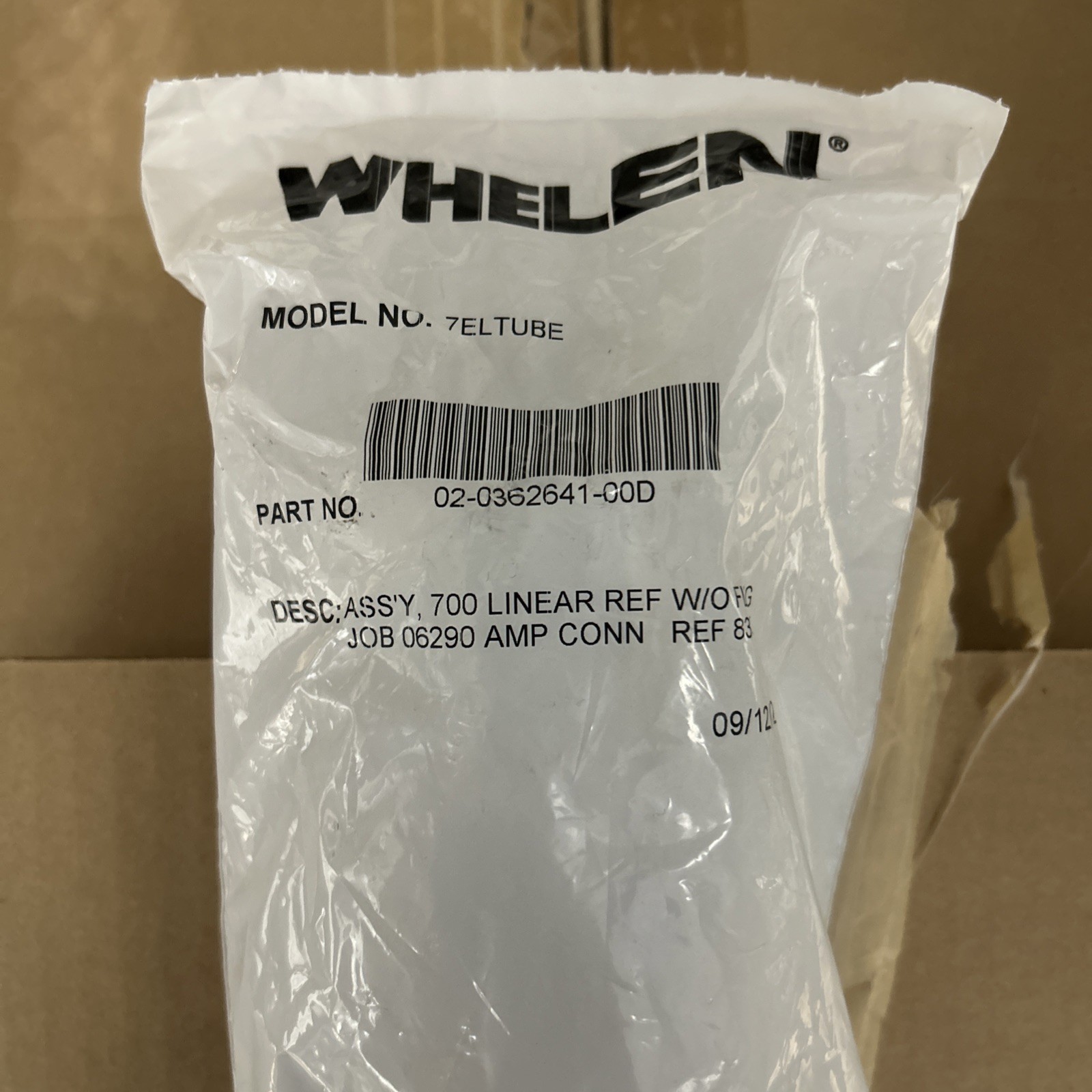 WHELEN : 02-0362641-00D ASS'Y , 700 LINEAR REF W/O FLNG AMP CN MODEL : 7ELTUBE