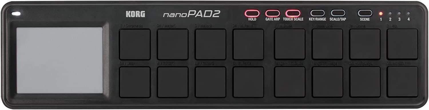 KORG Slim-Line USB MIDI controller NANO PAD2 Nanopaddo 2 Black