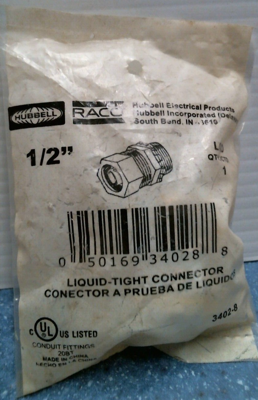 Hubbell-Raco  1/2" Dia. Steel, Malleable Iron Electrical Conduit (3402-8) FS