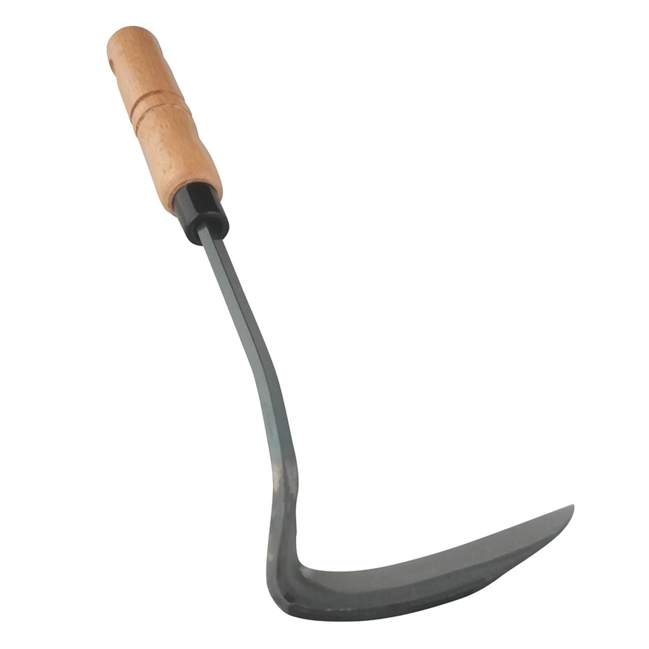 Tomerry Japanese Gardening Weeding Sickle Nejiri Kama Sharp Steel Short, wood