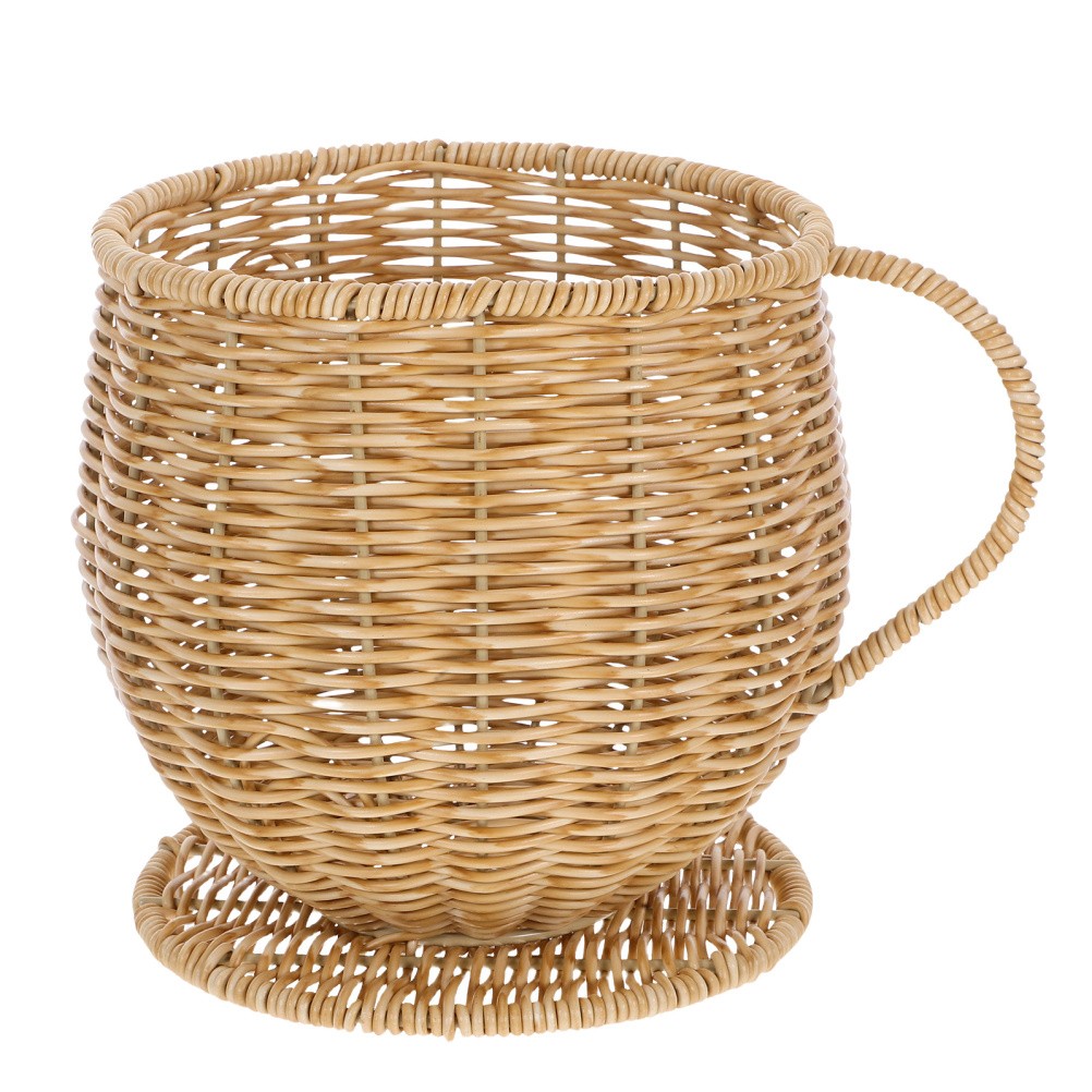 Decorative Wicker Baskets Egg Holder with Handle for Fresh Eggs Woven Rattan