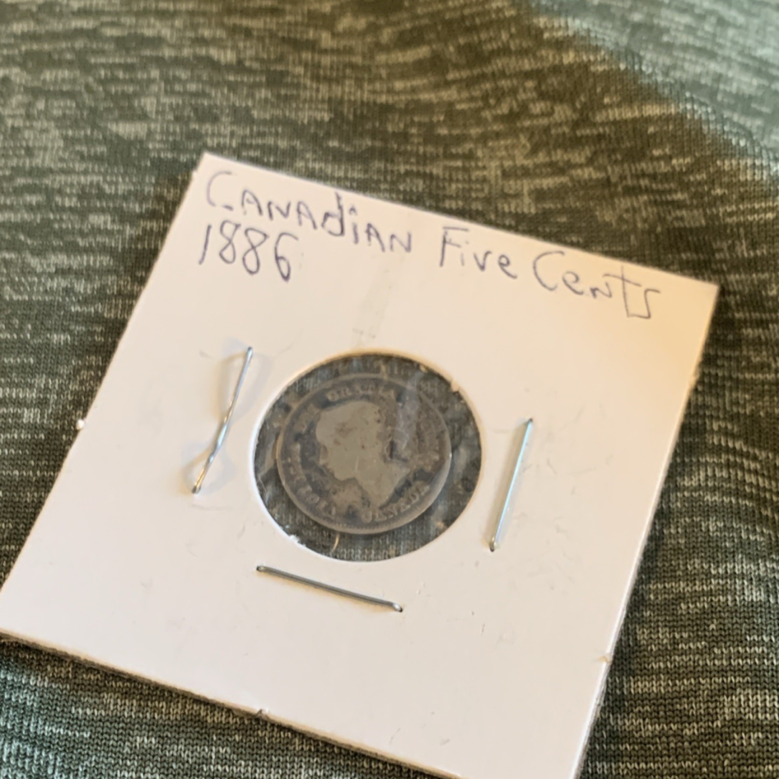 Antique Coin Silver Canada 1886 Five Cents Circulated