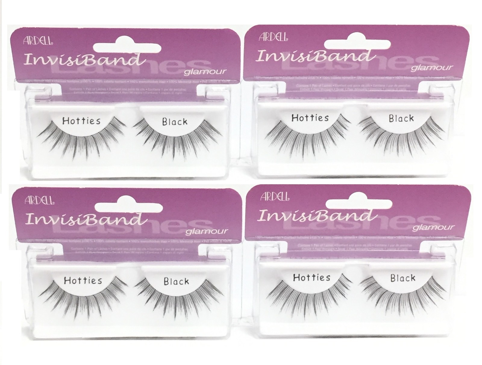 (4 PACK) Ardell Glamour - Hotties Black, Item #65032