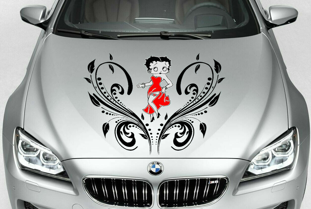 BETTY BOOP TRIBAL VINYL DECAL CAR TRUCK HOOD SIDE