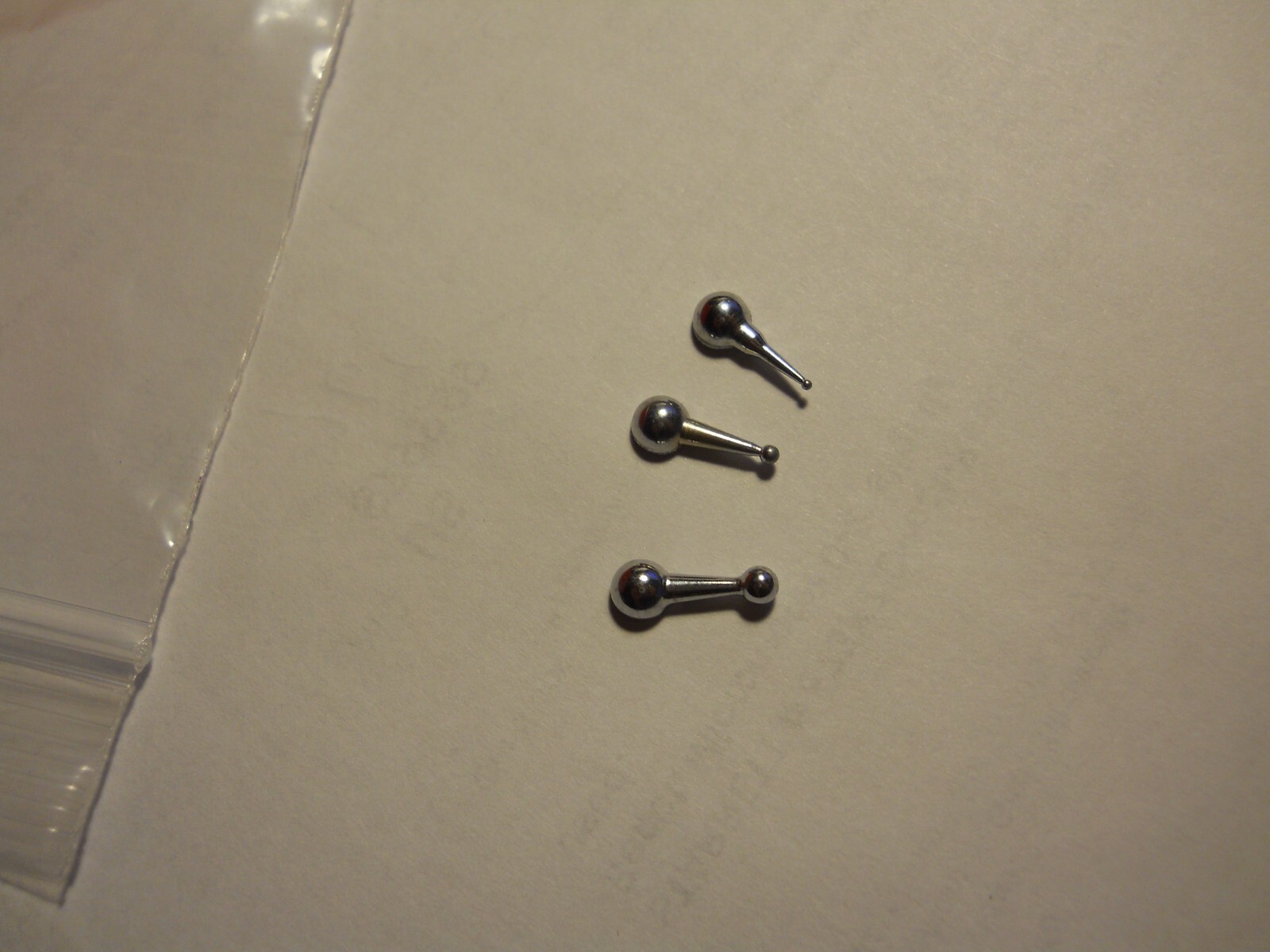 STARRETT  #711   "Last Word"   Set of 3 Contacts.     New