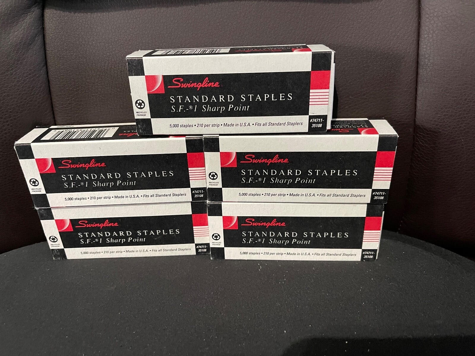 (5) Swingline 5,000 Standard Staples S.F. -1 Sharp Point Staples