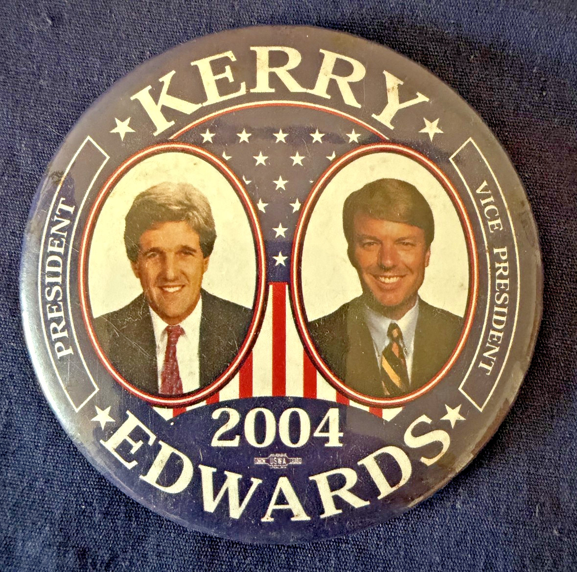 Kerry Edwards 2004 Pin Back Button 3"