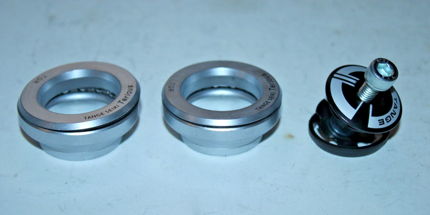 Tange Seiki Terious TGR Headset 1" Threadless Semi-Intergrated Silver BMX MTB CX