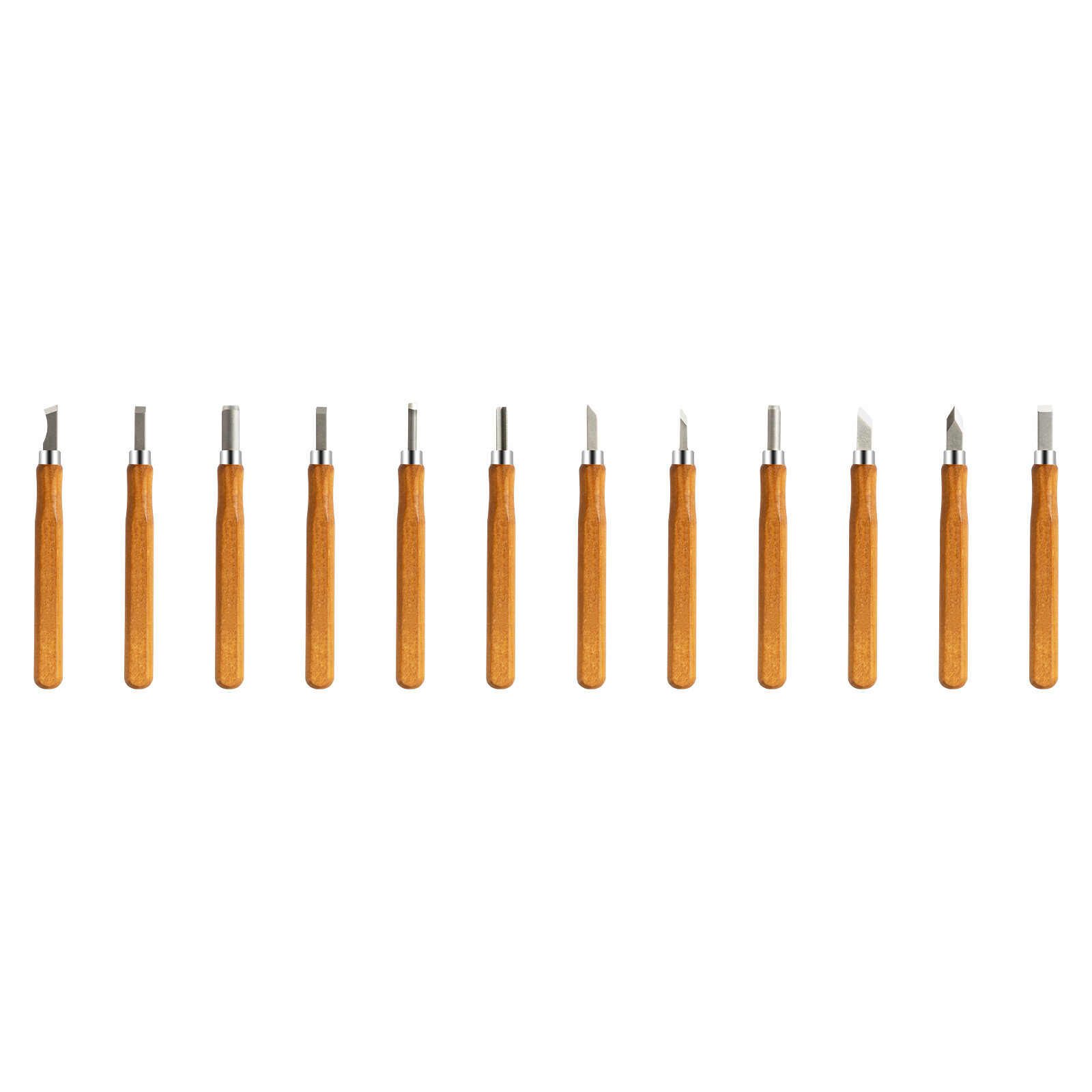 12Pcs Wood Carving Hand Chisel Tool Set Professional Woodworking Gouges Steel