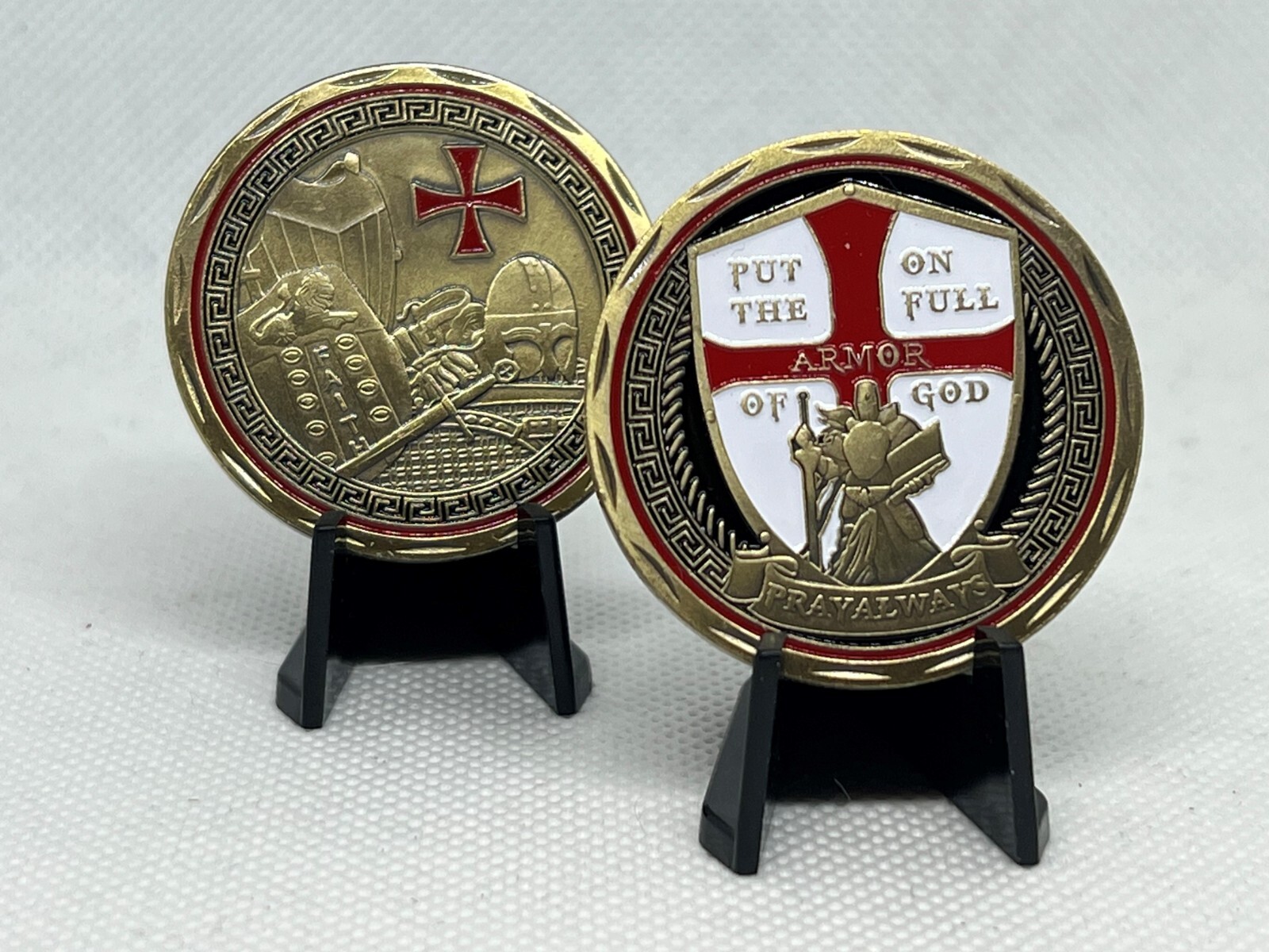 Armor of God Templar Challenge Put on the Full Armor of God Pray Always Coin