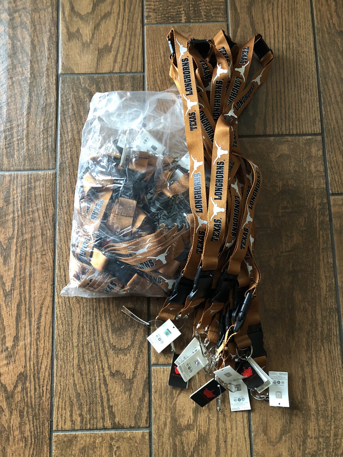 Texas LongHorns LANYARD KEY CHAIN W/DETACHABLE BUCKLE 1" W 22" L