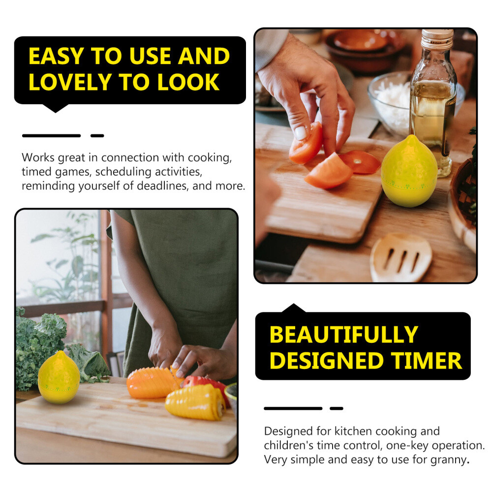Manual Mechanical Timer Fruit Shape Kitchen Timer Cooking Countdown Tool .