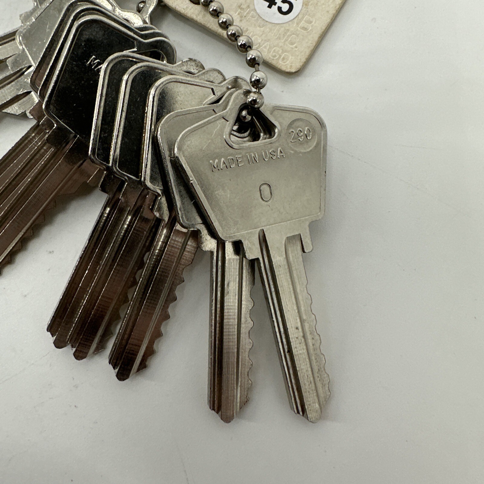 SET OF 10 HPL 733DKS Lock Guide Master Key Set #0-9