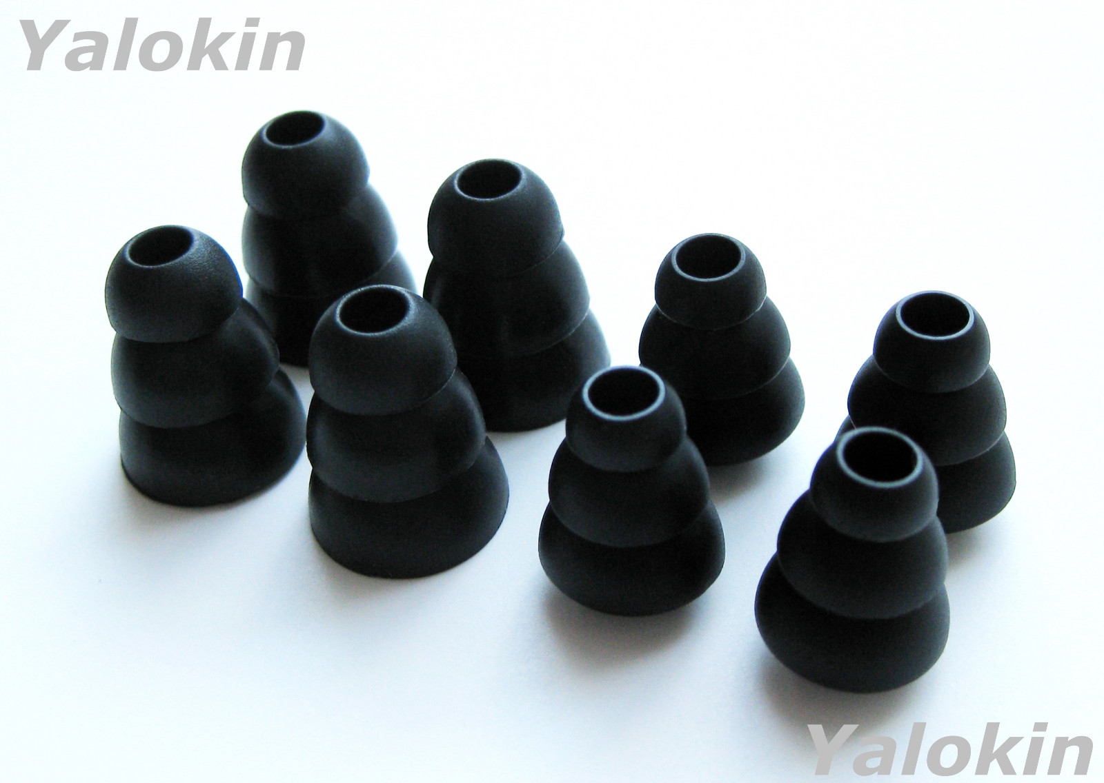 8pcs (M-SLB) Triple Flange Replacement Eartips for Shure AONIC 215 True Wireless