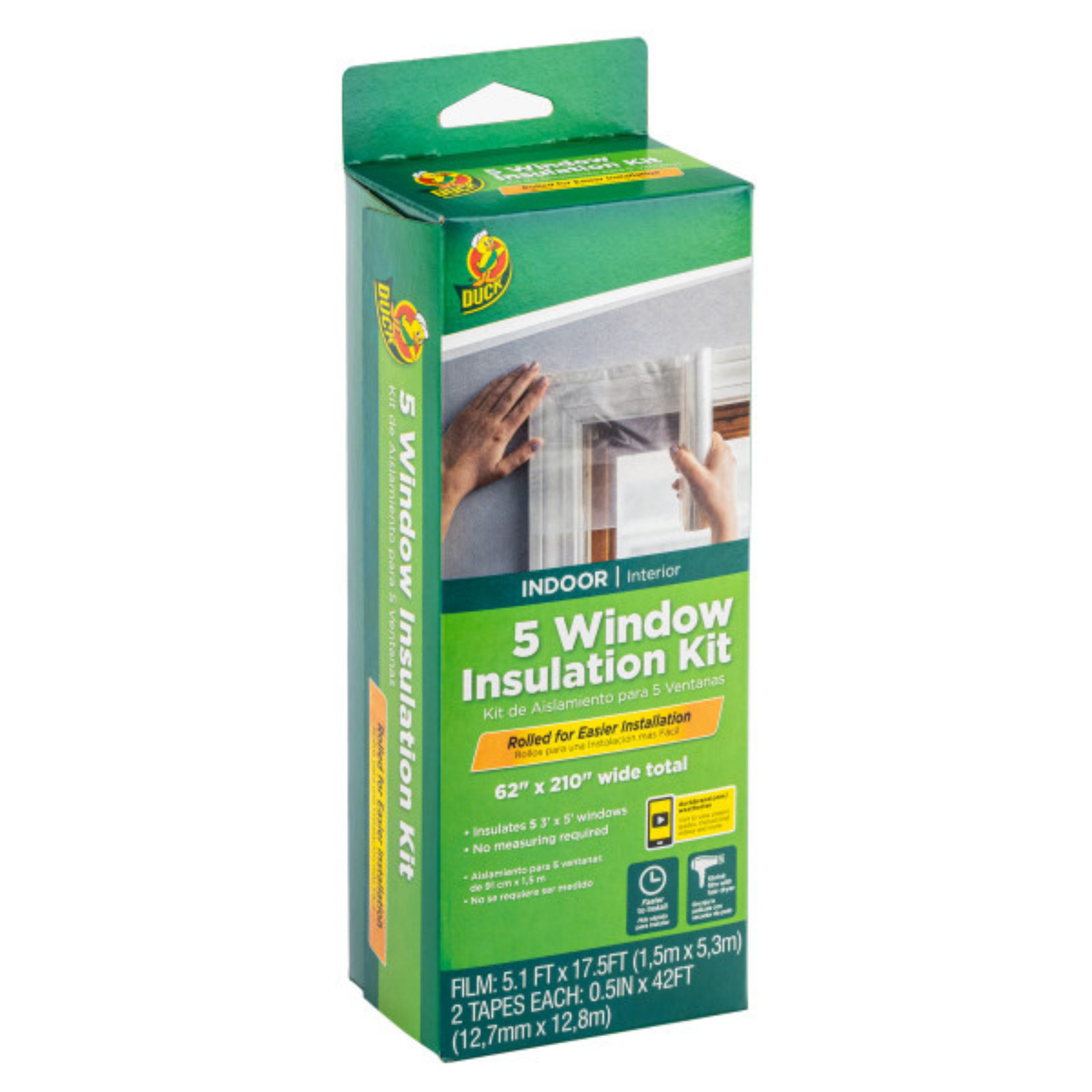 Duck Brand Rolled Window Insulation Kit: 62 in. x 210 in. (Clear) *5 pieces