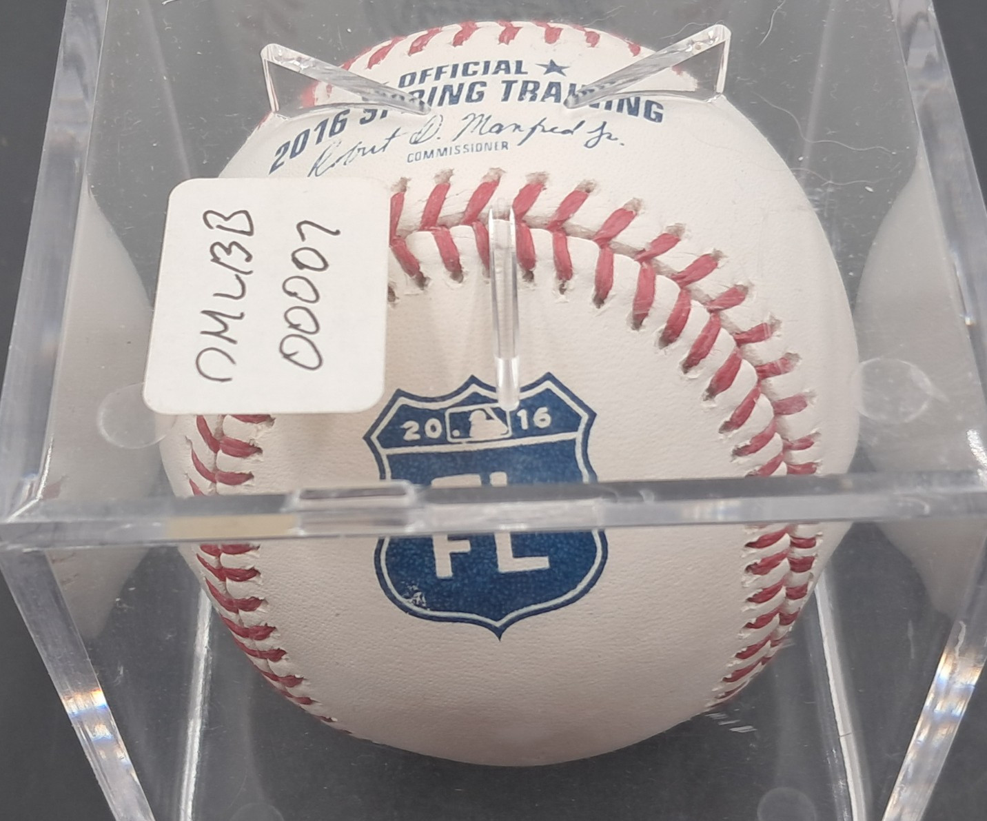 Justin Bour Autographed Baseball Official 2016 Spring Training Marlins Phillies