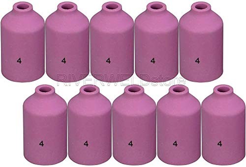 TIG Gas Lens Alumina Nozzle Ceramic Cups 54N18 4# 1/4" 6.5mm for 4# 54N18 10pk