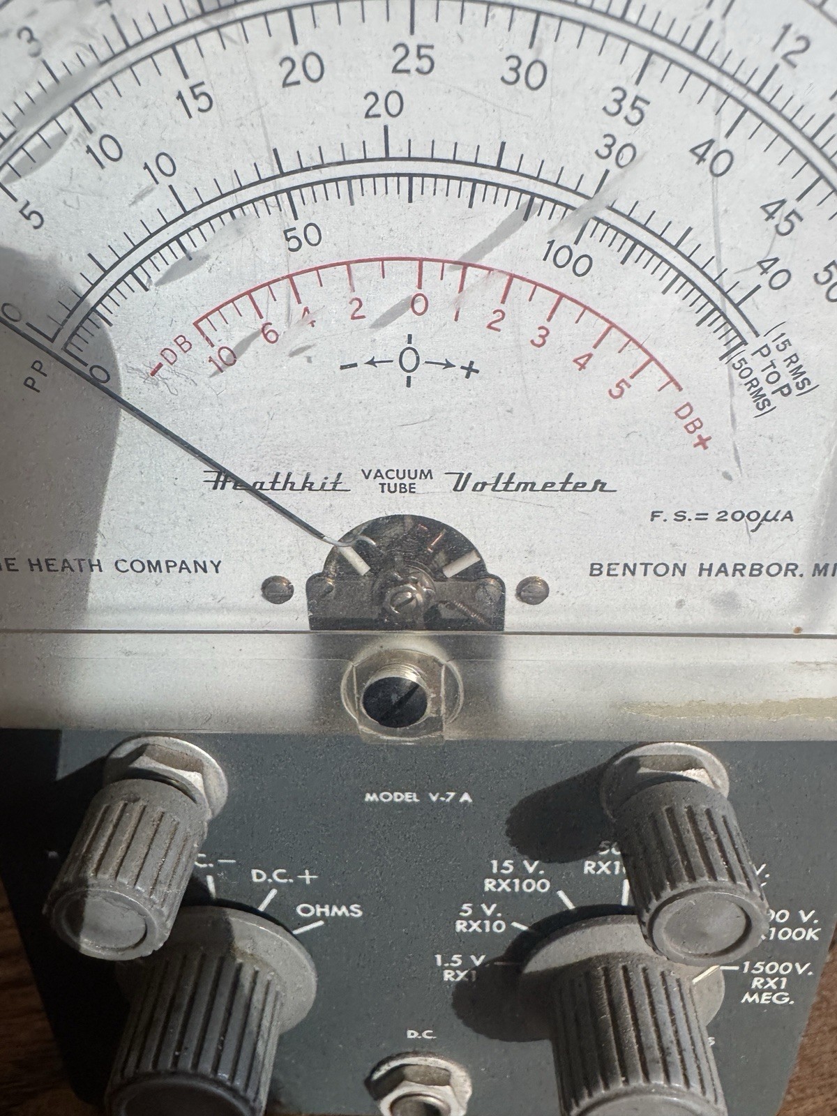 Heathkit Vacuum Tube Voltmeter Model V-7A MISSING PROBES