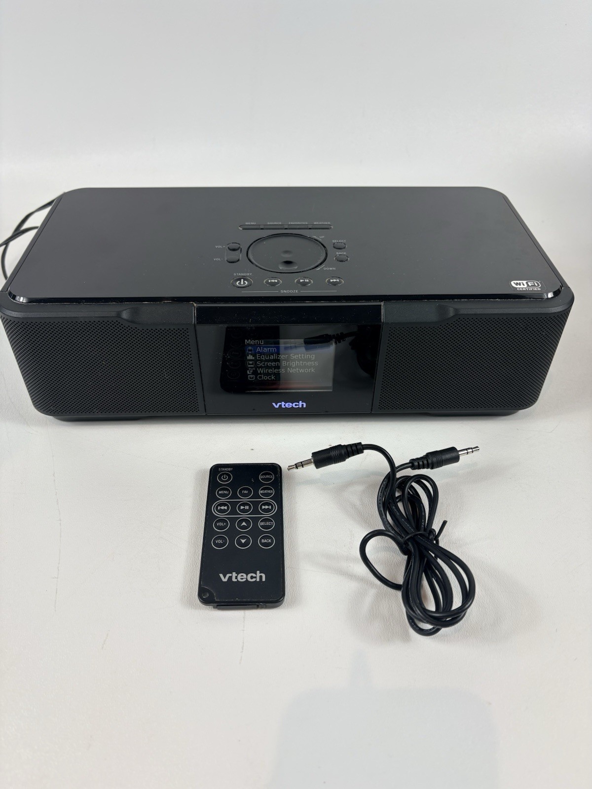 VTech IS9181 Internet Radio Speaker Alarm Clock Wireless LAN TESTED + REMOTE