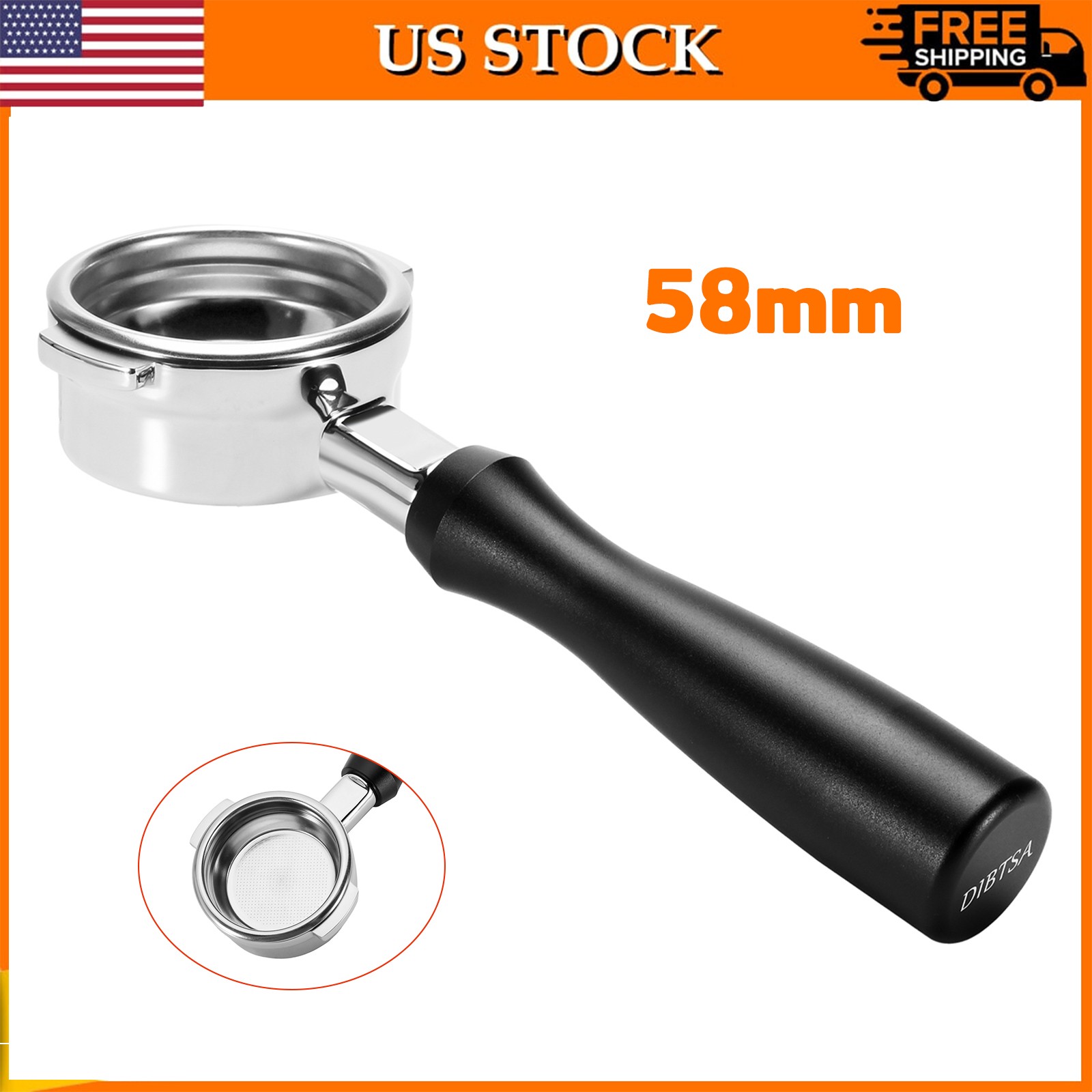 58mm Coffee Portafilter For La Marzocco Machines Espresso Bottomless Portafilter