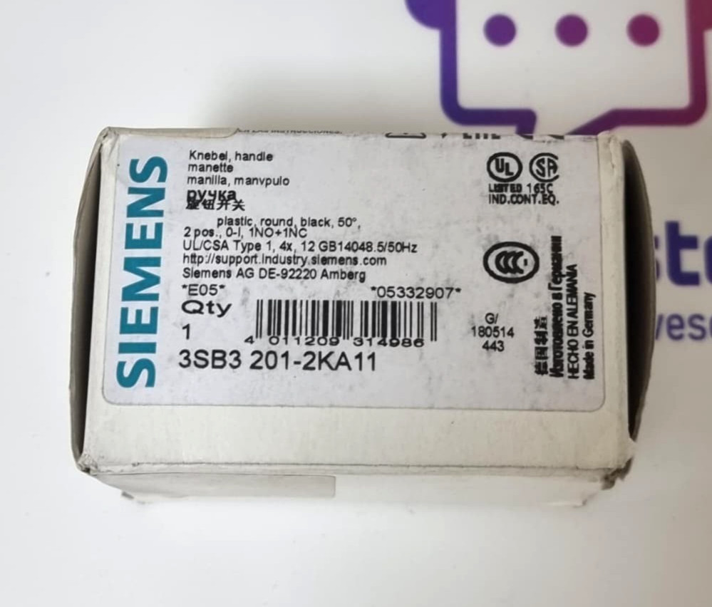 SIEMENS 3SB3201-2KA11 Rotary Switch