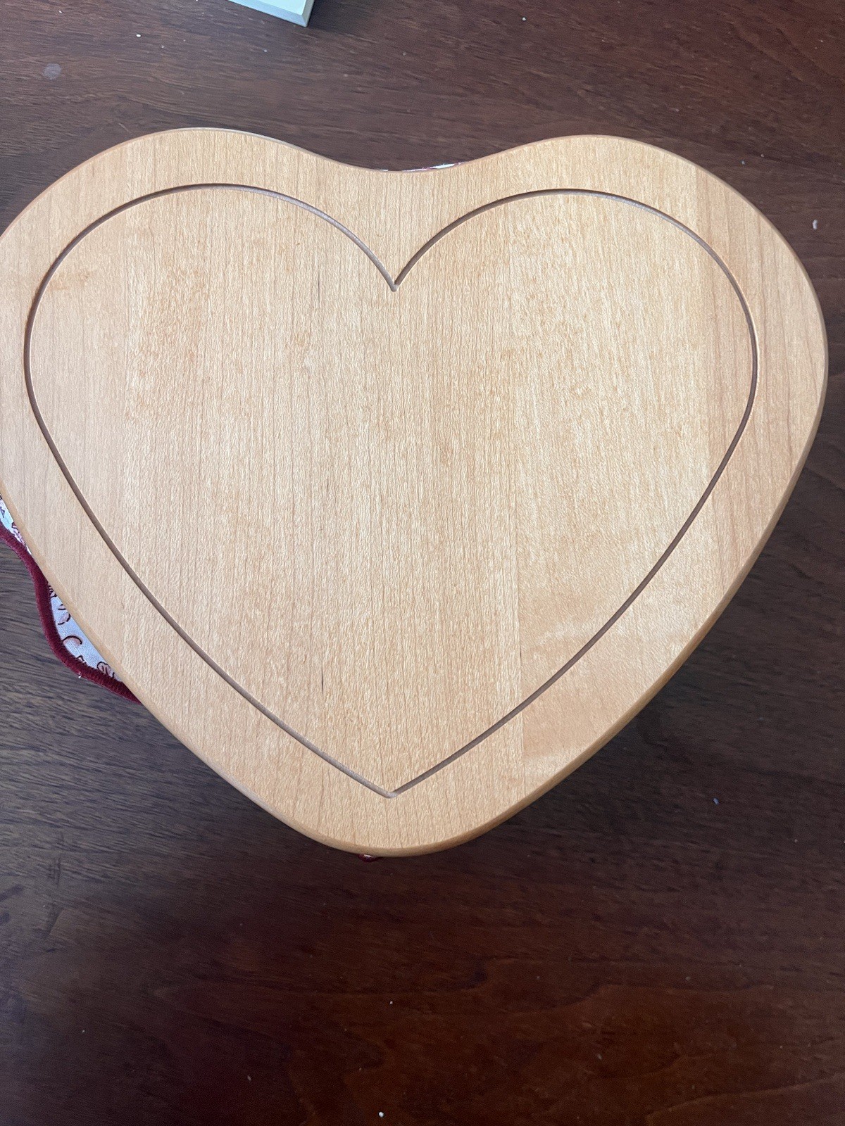 1999 Longaberger SWEETHEART BASKET Love Letters Heart Wood Lid Liner Card Red