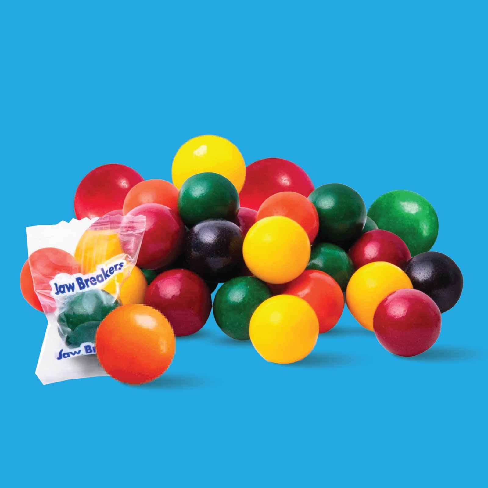 Jaw Breakers - 2 Pound Bulk Pack (About 170 Count) - Assorted Fruit Hard Cand...
