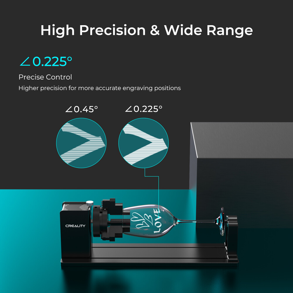 Brand New Creality Laser Rotary Roller Kit Pro for Curved Surface Engraving