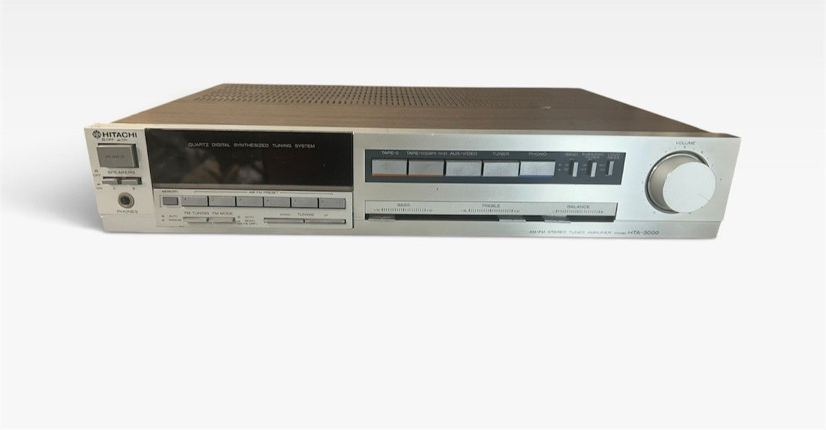Hitachi HTA-3000 Quartz Digital AM/FM Stereo Tuner Amplifier ,Powers On, 1982