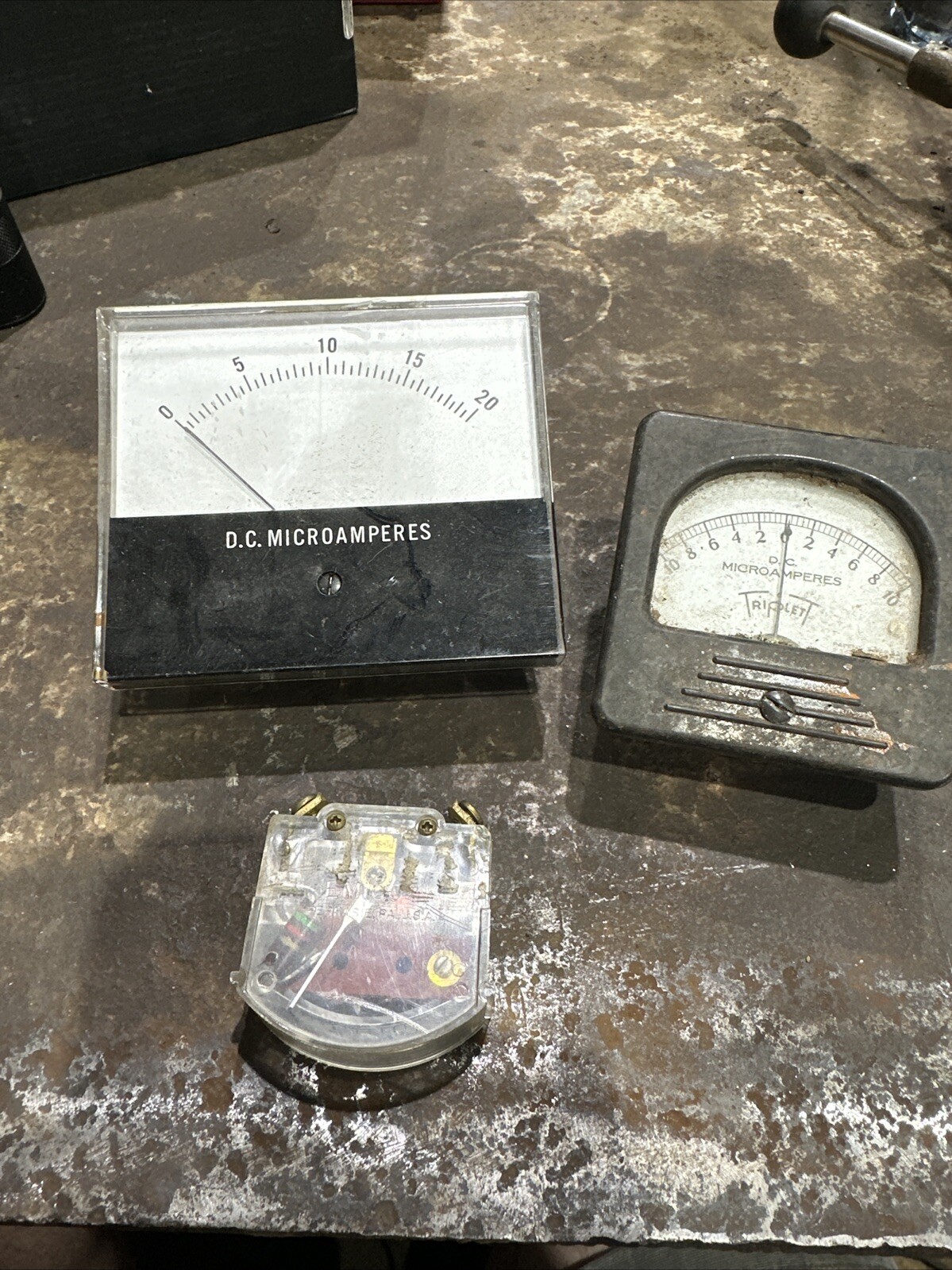 DC Gauges Micro Maples  And DC Volts, used unknown condition, quantity three