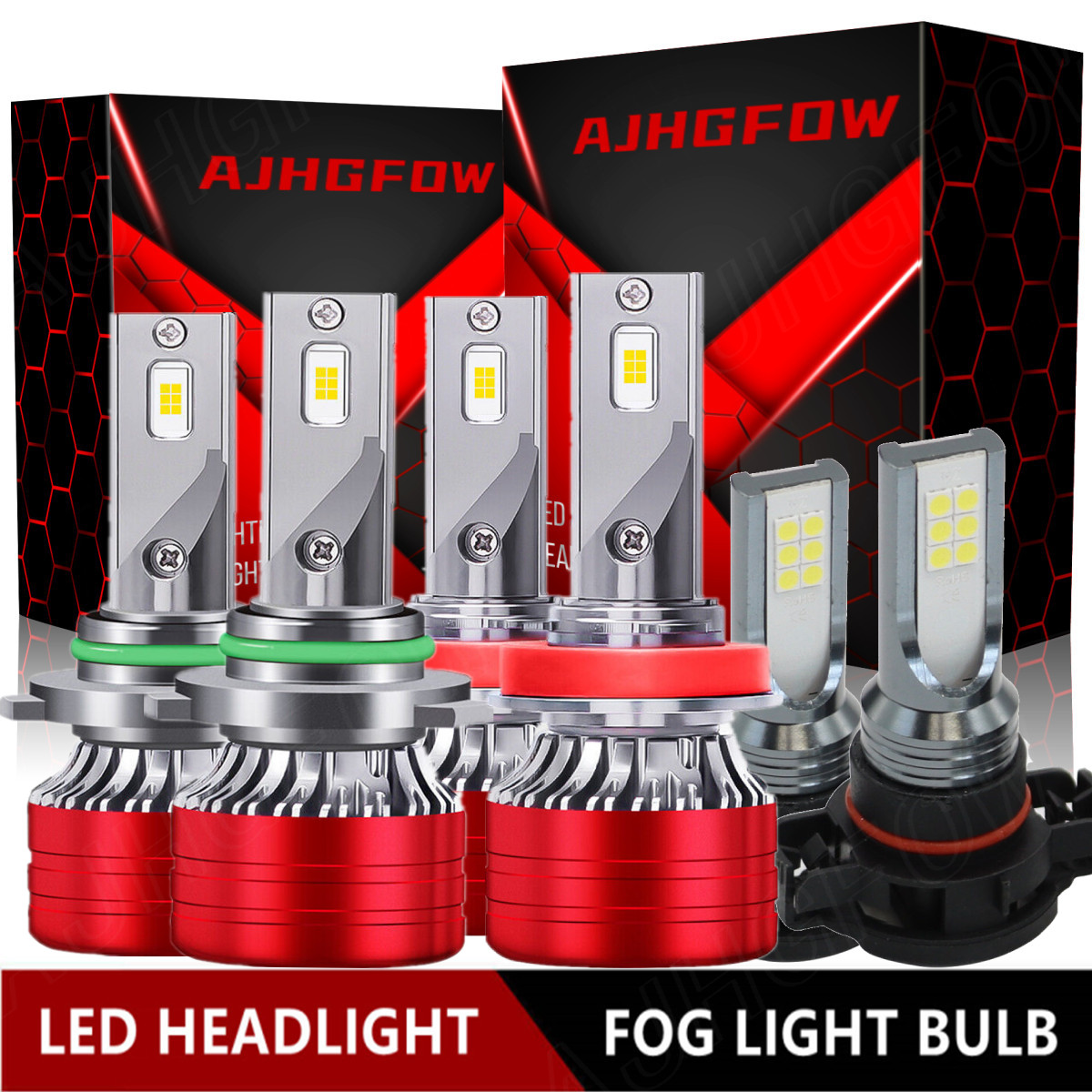For Chevy Silverado 1500 2500HD 2007-2015 LED Headlights + Fog Lights Bulbs Kit