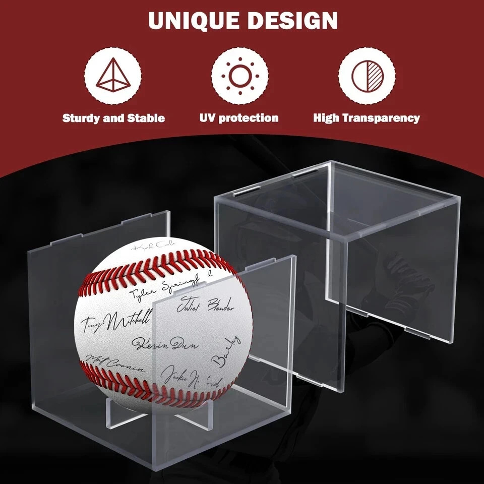 baseball display case, baseball holder display case, acrylic uv protected case