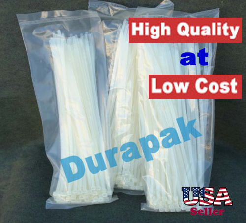 100 PCS 8" Natural Cable Wire Tie 50 Lbs Zip Nylon !!!