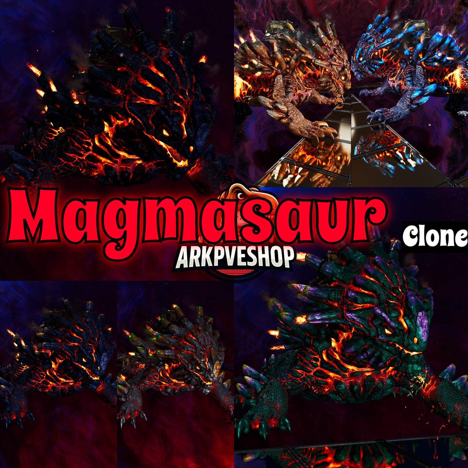 Magmasaur Genesis clone ASA PVE 🦖ARK Survival Ascended