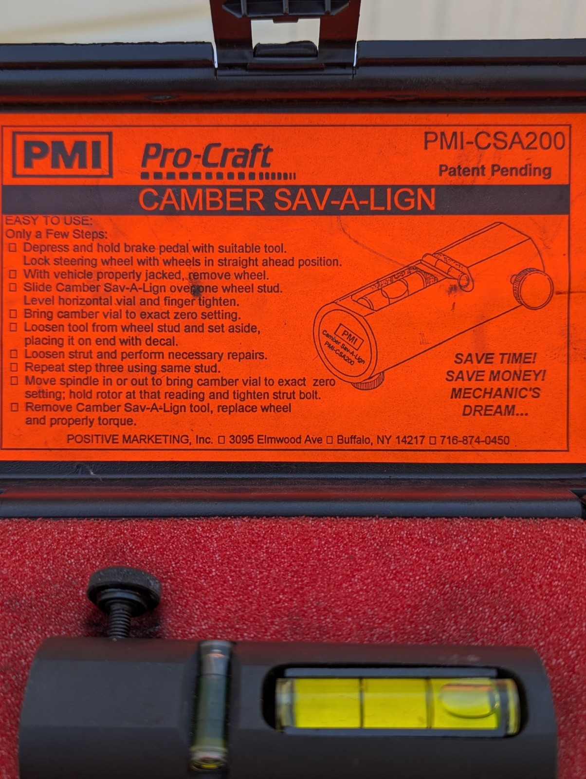 PMI Pro-Craft Camber SAV-A-LIGN CSA200 KEEPS ALIGNMENT TRUE ON STRUT REPLACEMENT