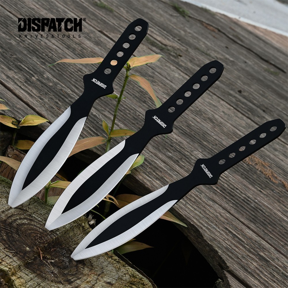 3 PC 9" Professional Kunai Sharp Stainless Steel Throwing Knife Set  With Sheath