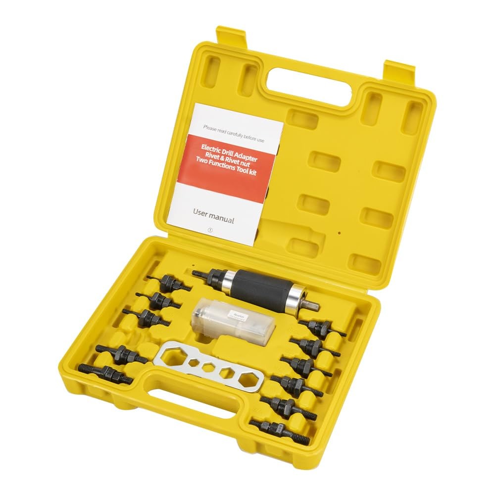 HIFESON Rivet Nut Tool, Electric Drill Adapter & nut Two...