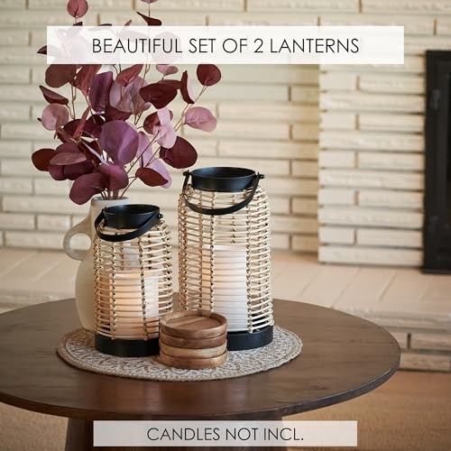 Natural Rattan Boho Lanterns - Handcrafted Chic Decor to Enhance Your Home -